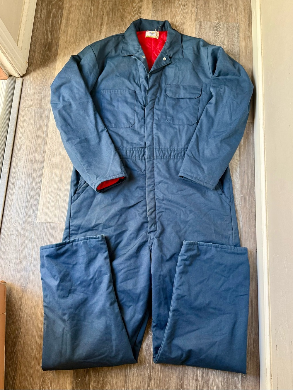 Vintage Coveralls with quilted lining size large long work overalls big & tall